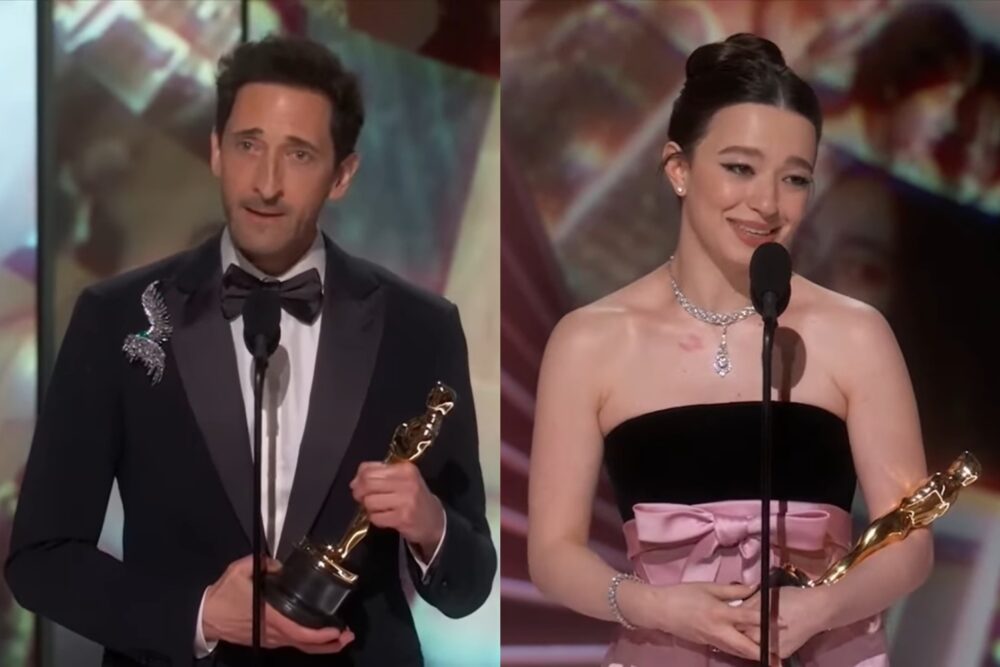 Adrien Brody și Mikey Madison la Premiile Oscar 2025