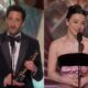 Adrien Brody și Mikey Madison la Premiile Oscar 2025