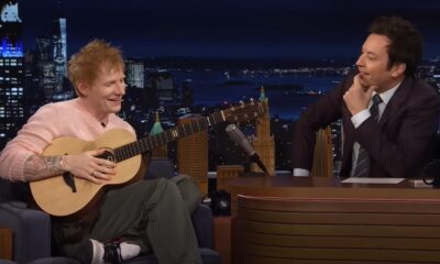Ed Sheeran în emisiunea lui Jimmy Fallon, martie 2025