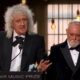 Brian May și Roger Taylor ținând un discurs de mulțumite după acceptarea The Polar Music Prize 2025