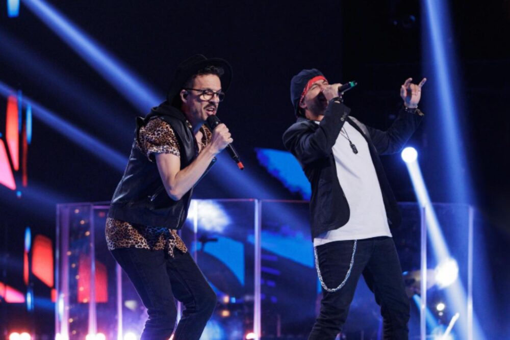 Adrian Cârciova (Tony Baboon) și Haris Zindani la Vocea României 2025