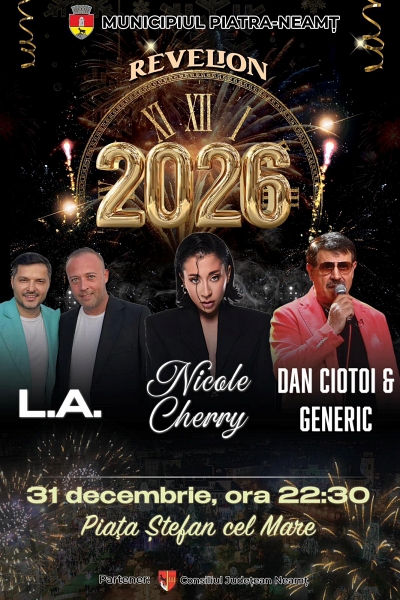 Poster eveniment Revelion 2026 Piatra Neamț