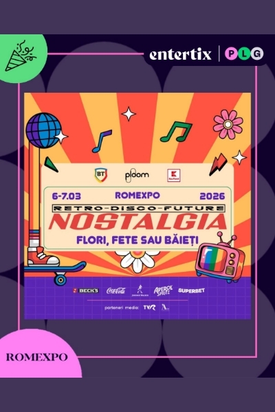 Poster eveniment Nostalgia 2026 - flori, fete sau băieți
