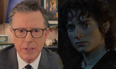 Stephen Colbert și Frodo (Elijah Wood) în trailerul "The Fellowship of the Ring"