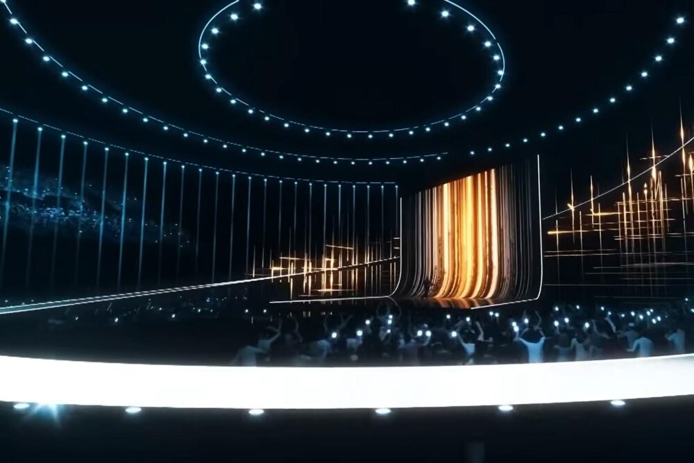 Simulare grafică a scenei Eurovision de la Viena