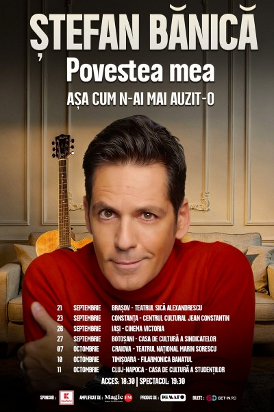 Poster eveniment Ștefan Bănică - Povestea mea