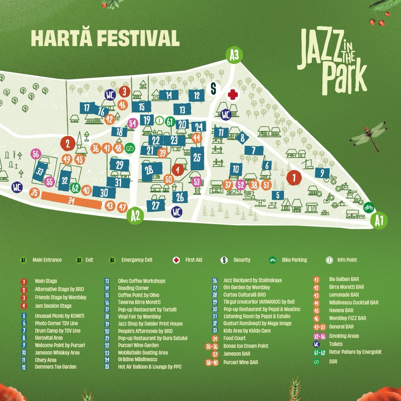 Hartă Jazz in the Park 2026